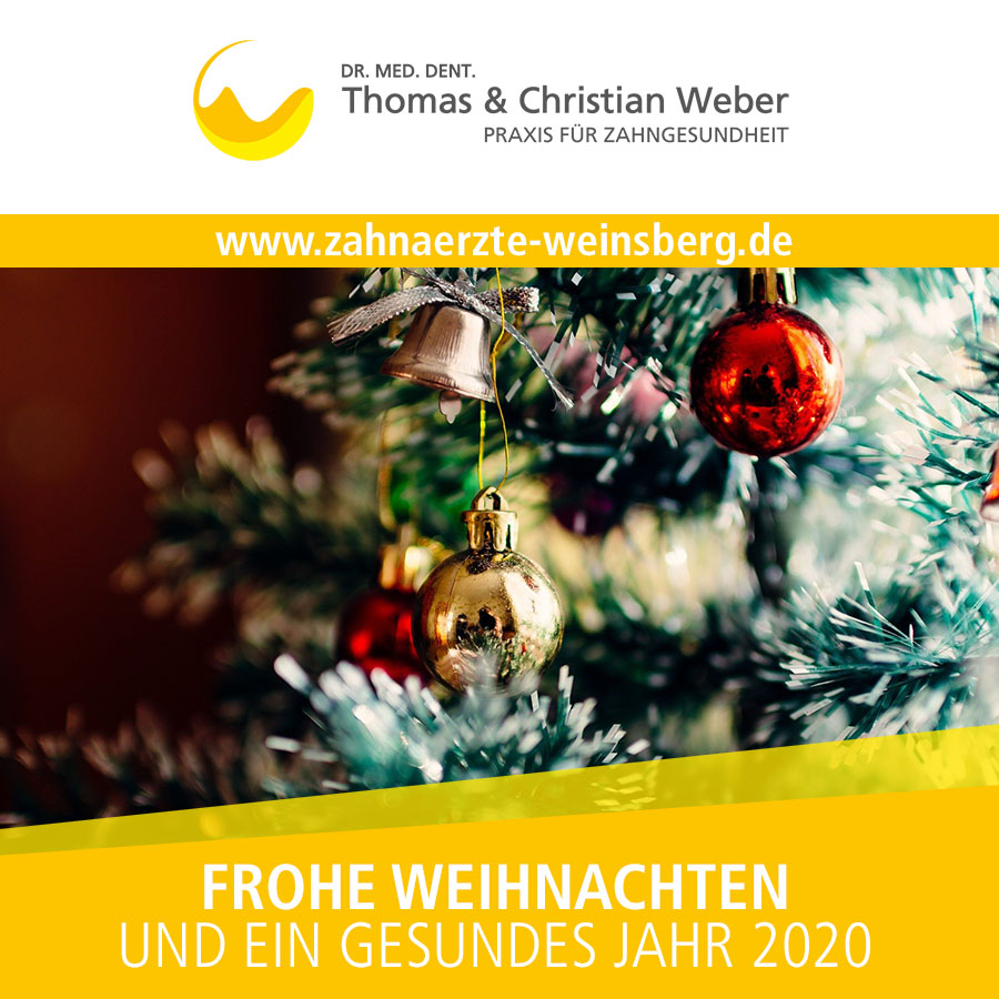 Frohe Weihnachten 2019 | Zahnarztpraxis in Weinsberg